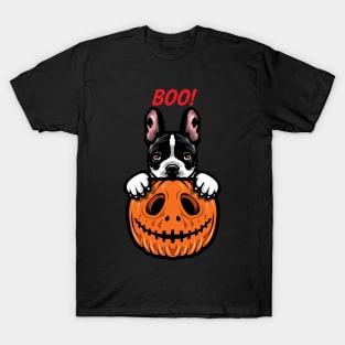 Halloween Pumpkin French Bulldog T-Shirt